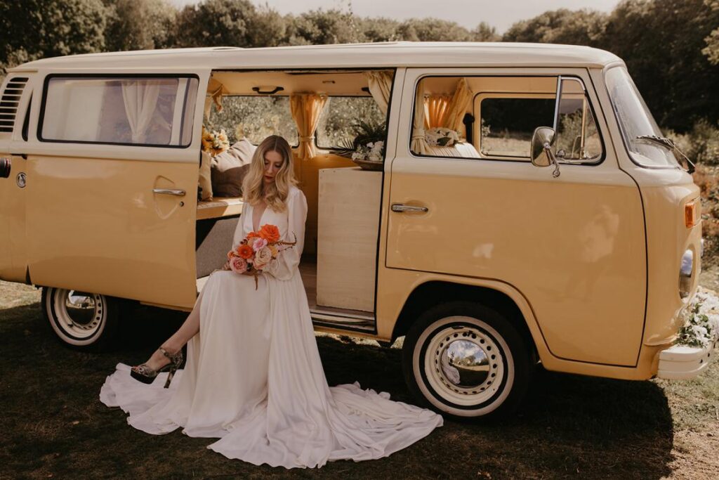 70s campervan wedding car boho kent