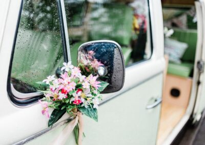 campervan with flowers buttercupbus basil bus