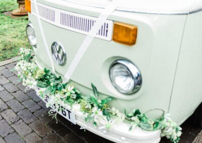 classic campervan wedding car in surrey