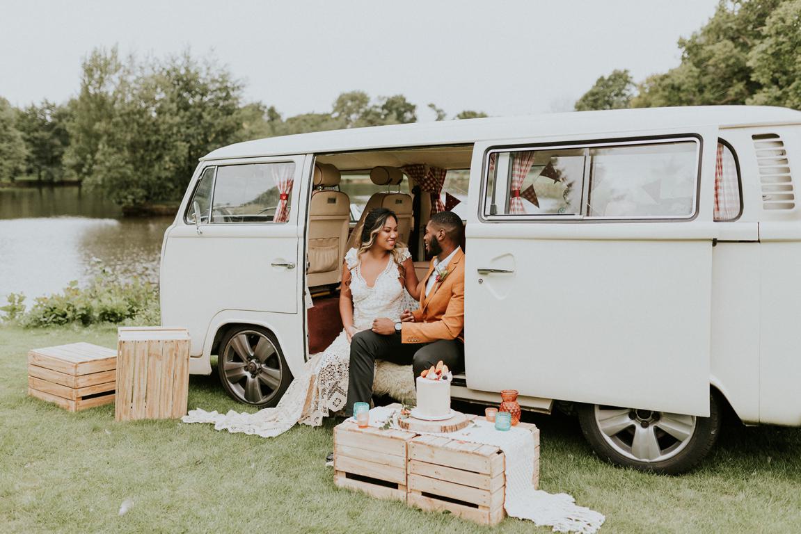 vw camper van for wedding hire