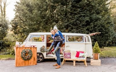 A campervan Xmas photoshoot at Nonsuch Mansion