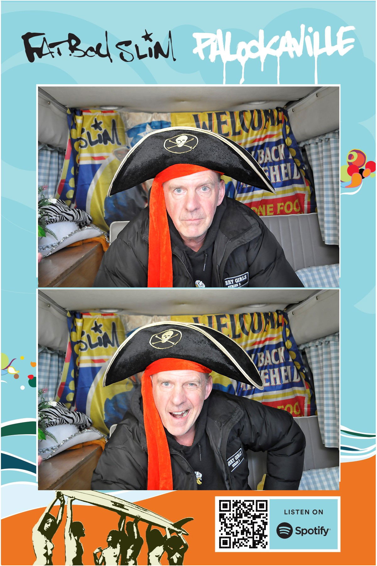 branded campervan photobooth for music PR