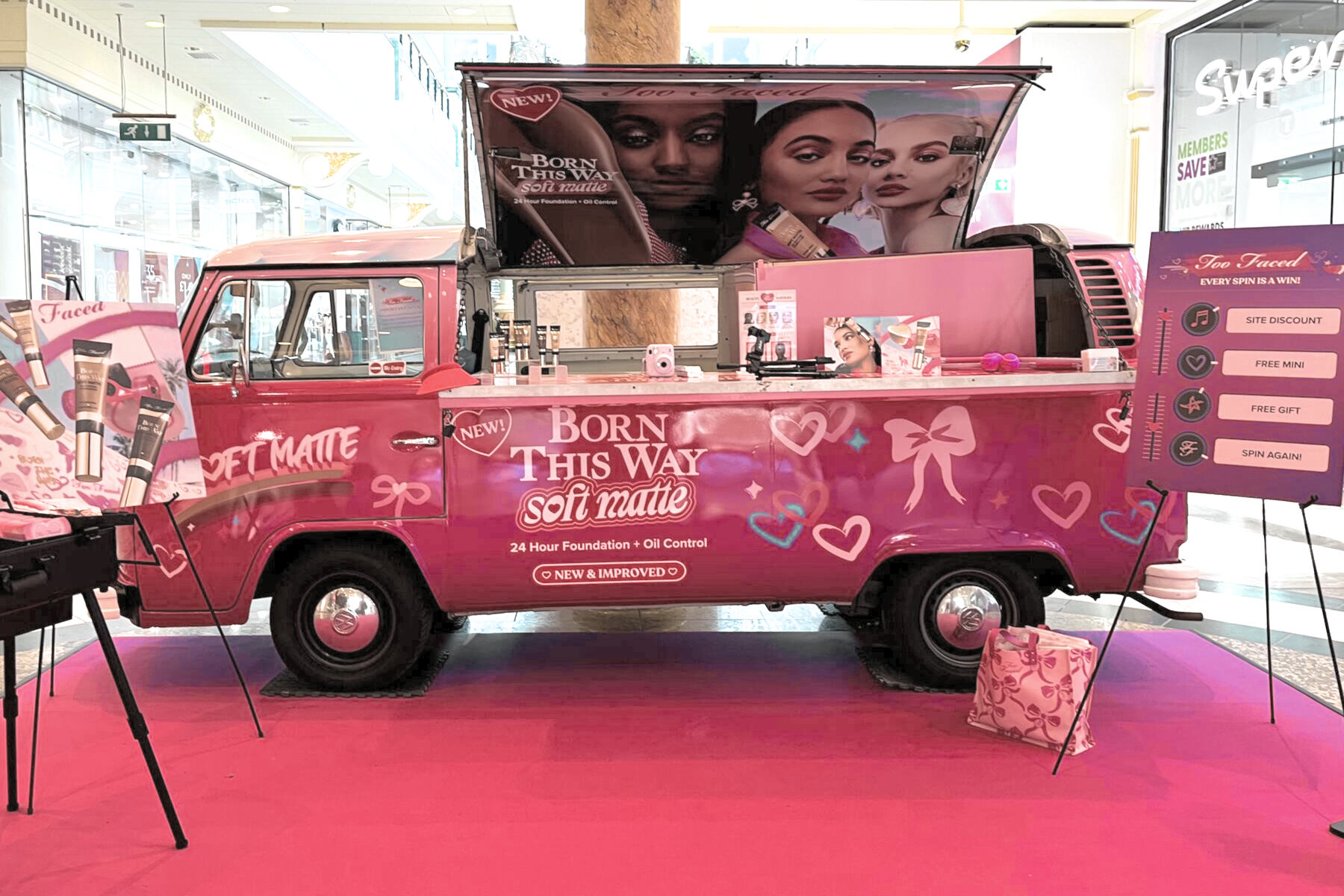 Branded Makeup Campervan Tour Mobile Beauty Activation UK