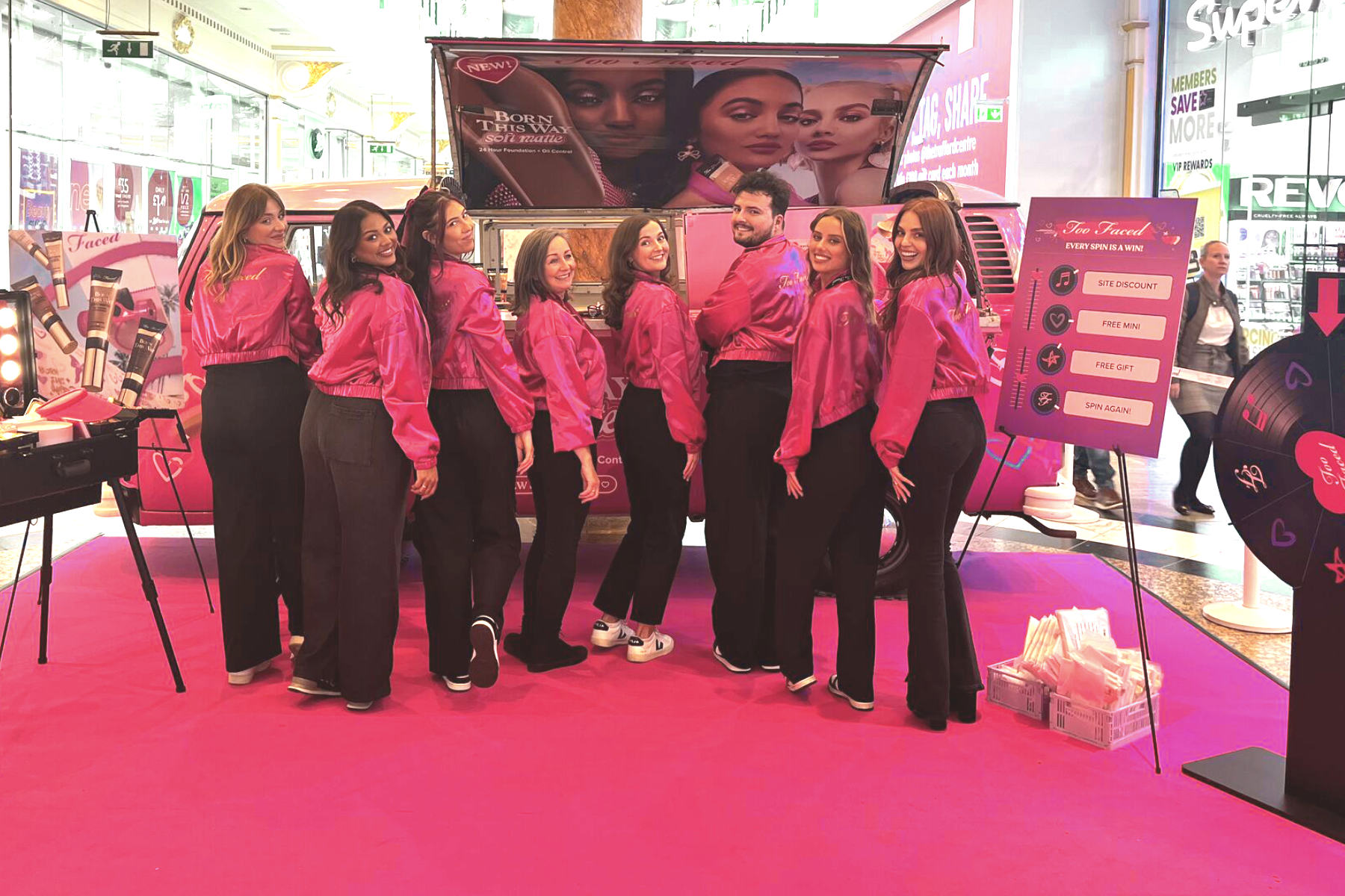 Branded campervan hire UK beauty promo tour