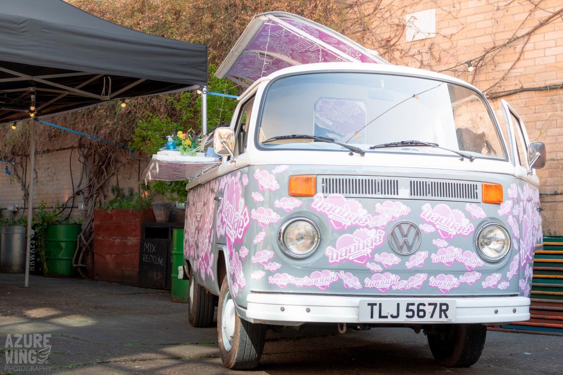 decal branded campervan ice cream van for music pr